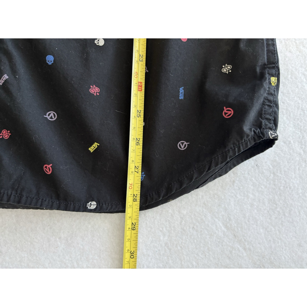 Vans Black Skull Off The Wall Short Sleeve‎ Emoji Print Streetwear Medium - Picture 5 of 7